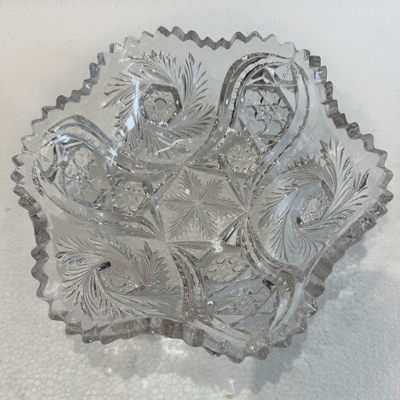 McKee early American pattern glass whirling star bowl - Picture 7 of 7